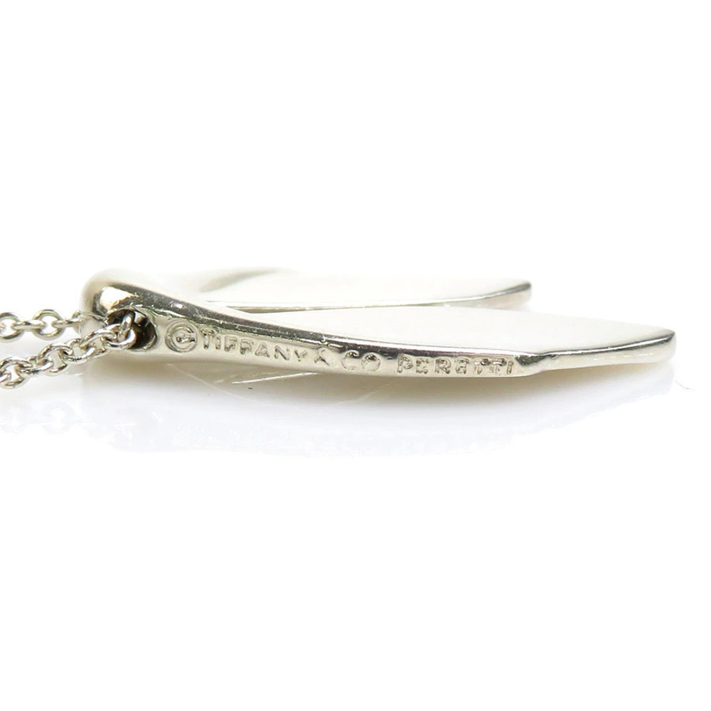 Tiffany Co Whale Tail Necklace Sterling Silver